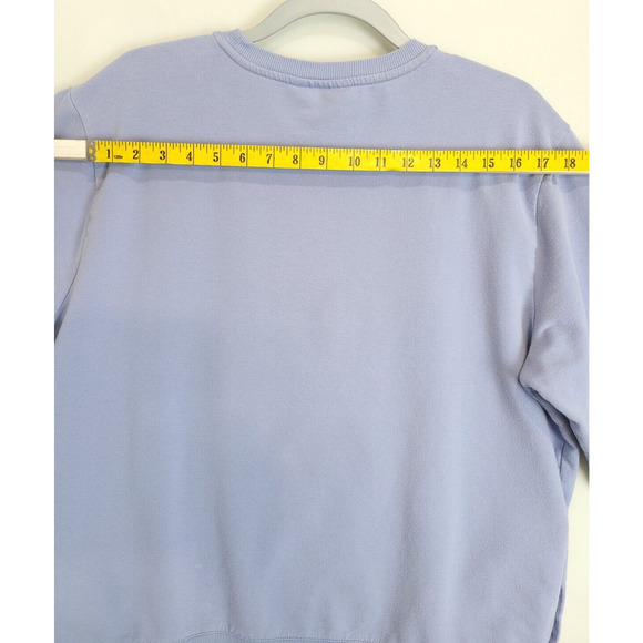 Fila Sweatshirt Women XL Pullover Pockets Crewneck Lilac Embroidered Logo - Picture 5 of 9